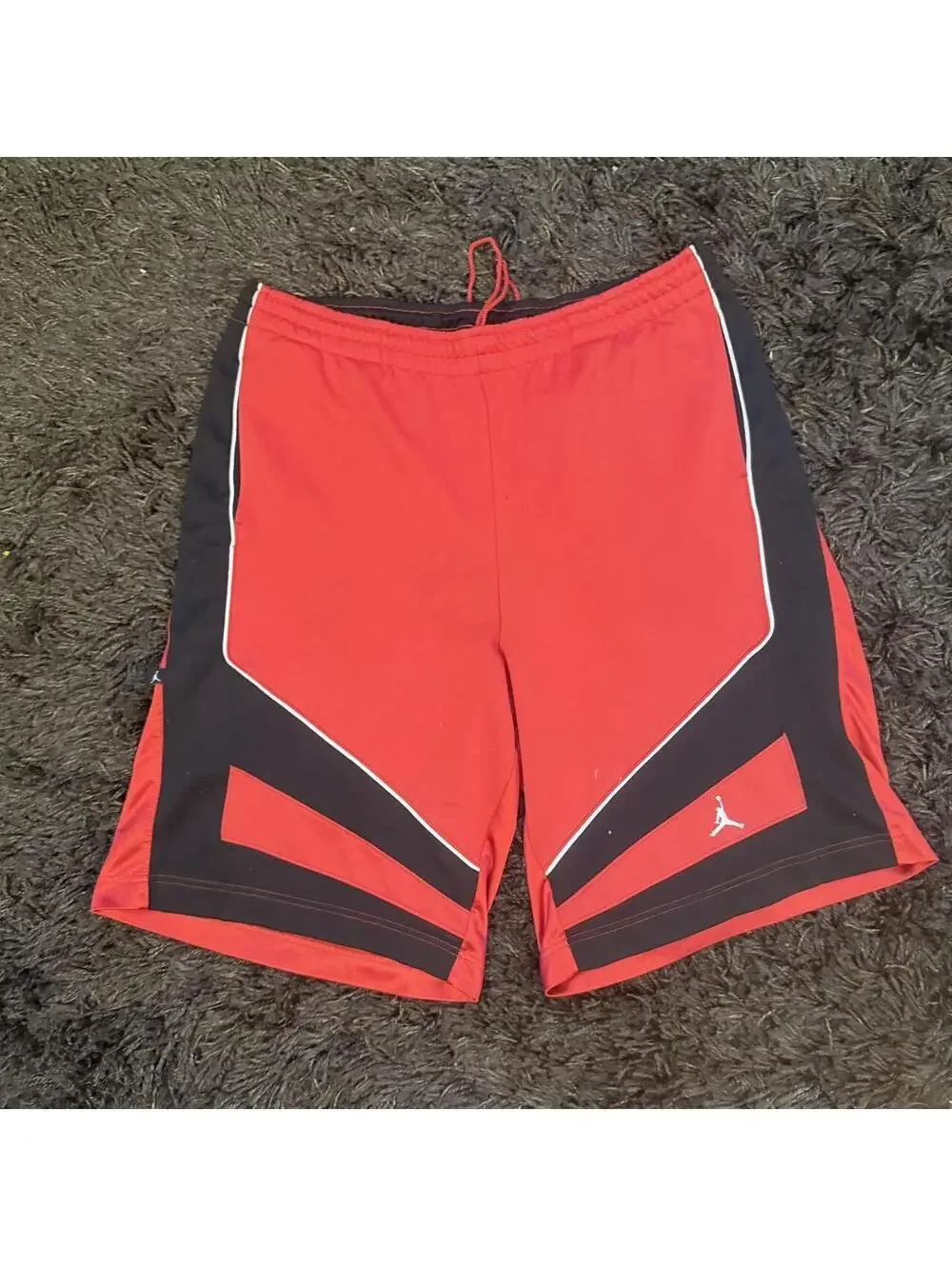 Vintage Jordan Red Black Basketball Shorts